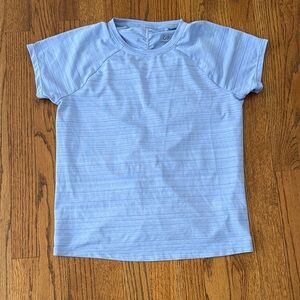 Athleta Girl size 14 Light Blue Short Sleeve athletic Shirt